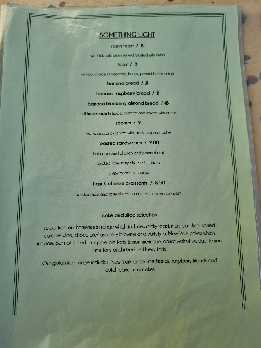 arnie & co menu board