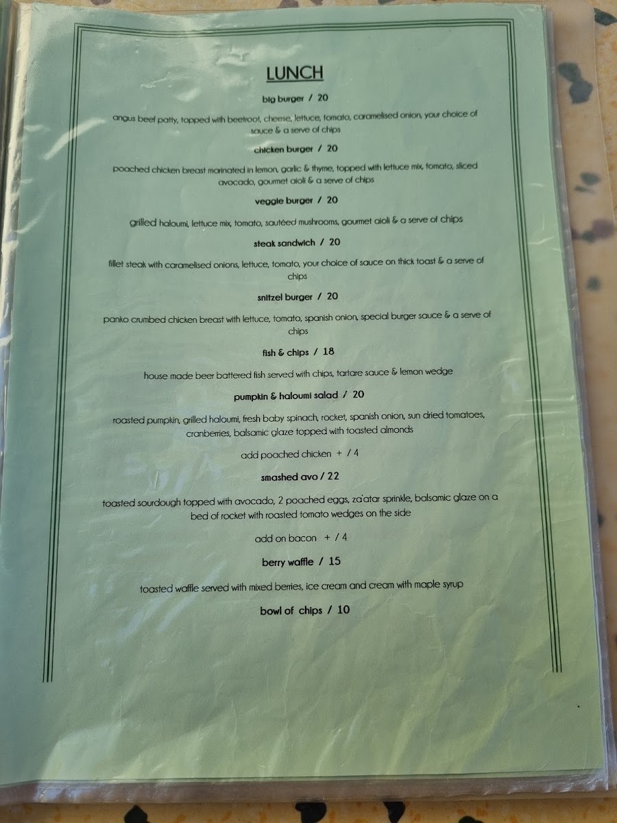 arnie & co menu board