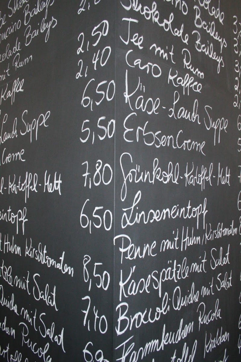 Wallraf-Richartz Cafe Restaurant im Museum menu board