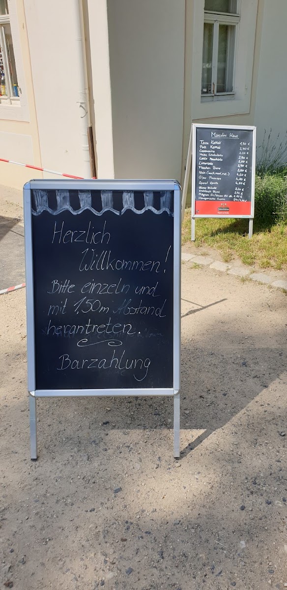 Marcolinihaus menu board