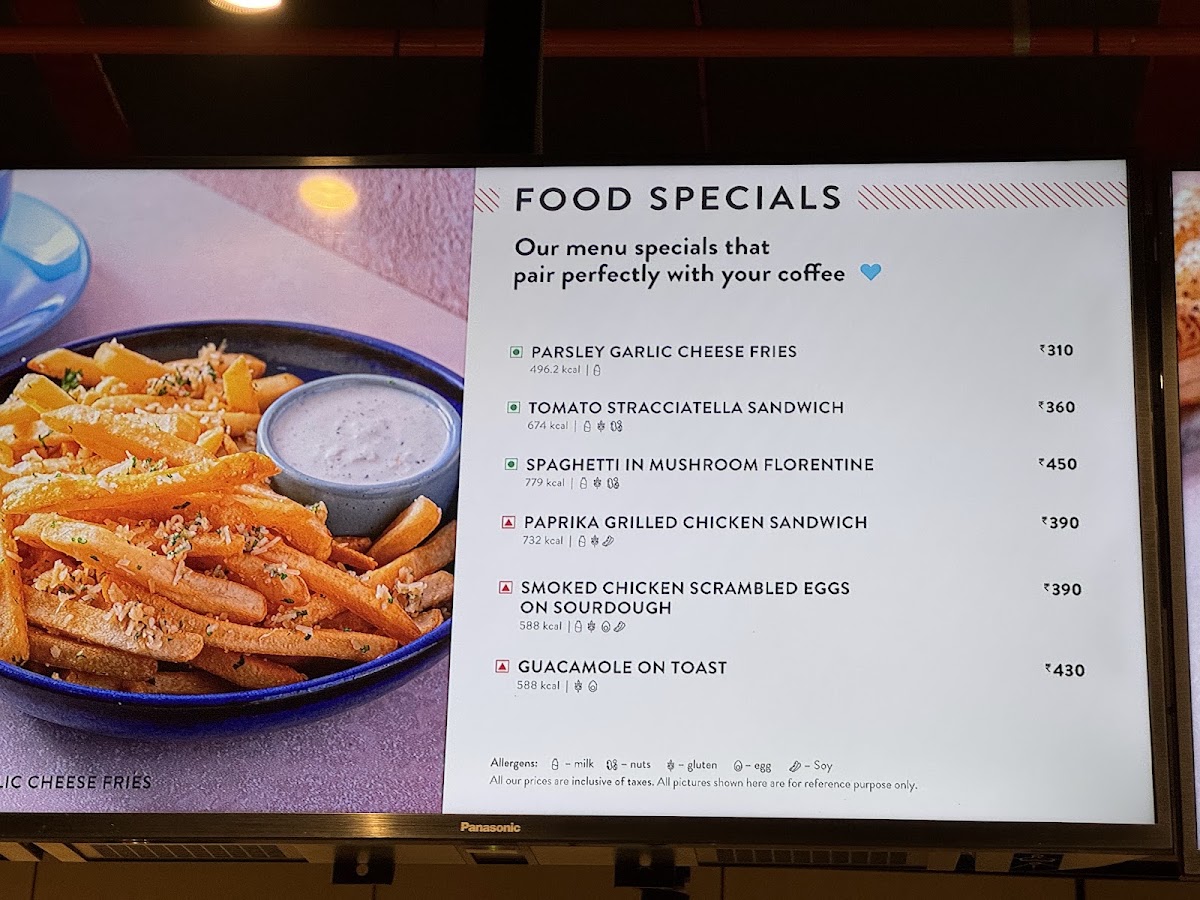 Blue Tokai Coffee Roasters | RMZ Ecoworld menu board