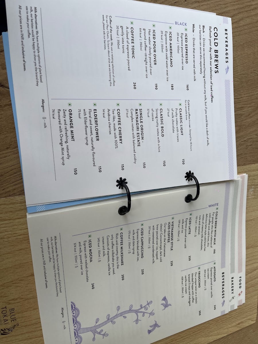 Blue Tokai Coffee Roasters | RMZ Ecoworld menu board
