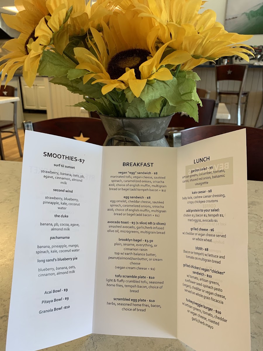 Common Roots menu board