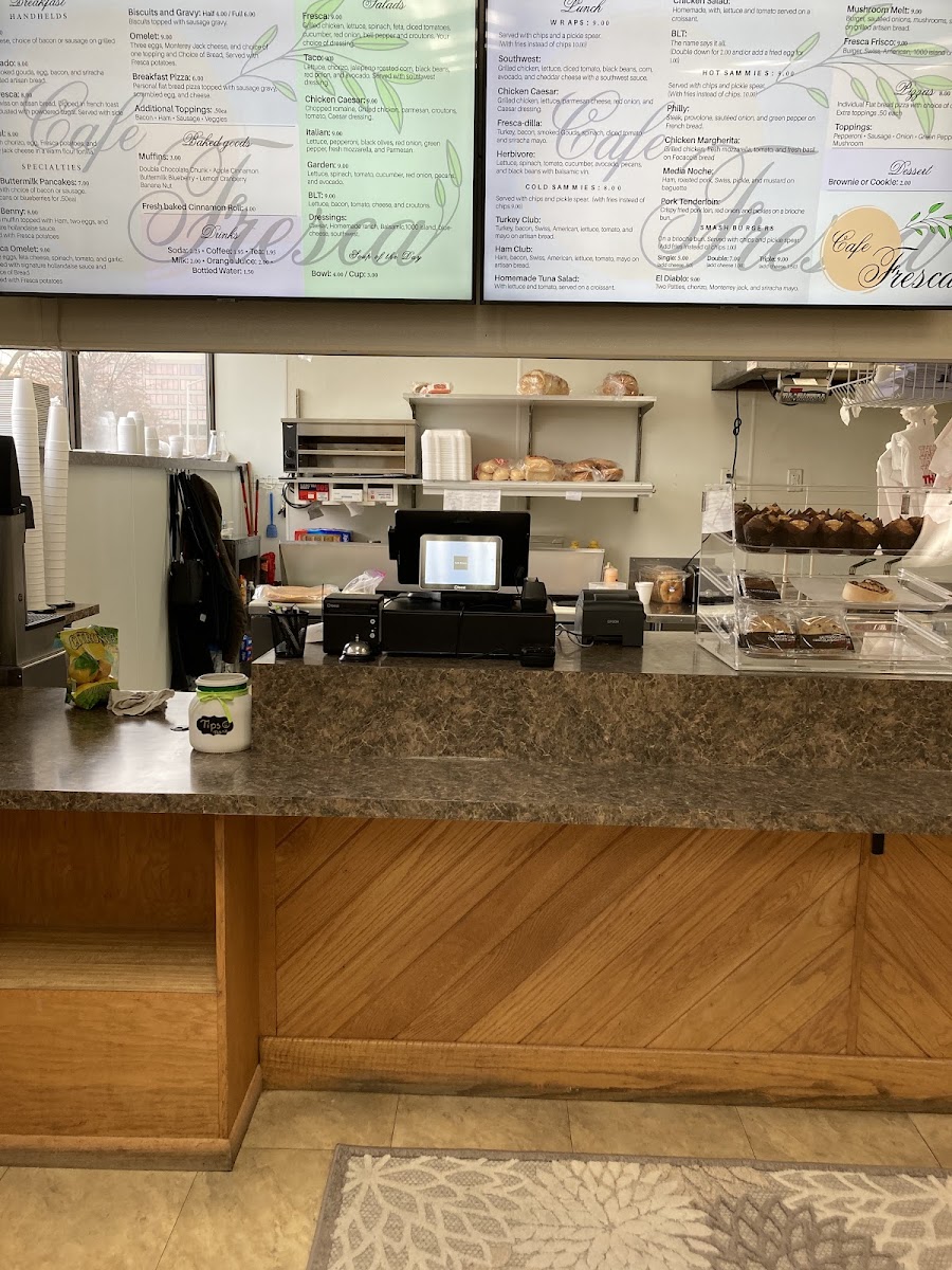 Cafe Fresca menu board