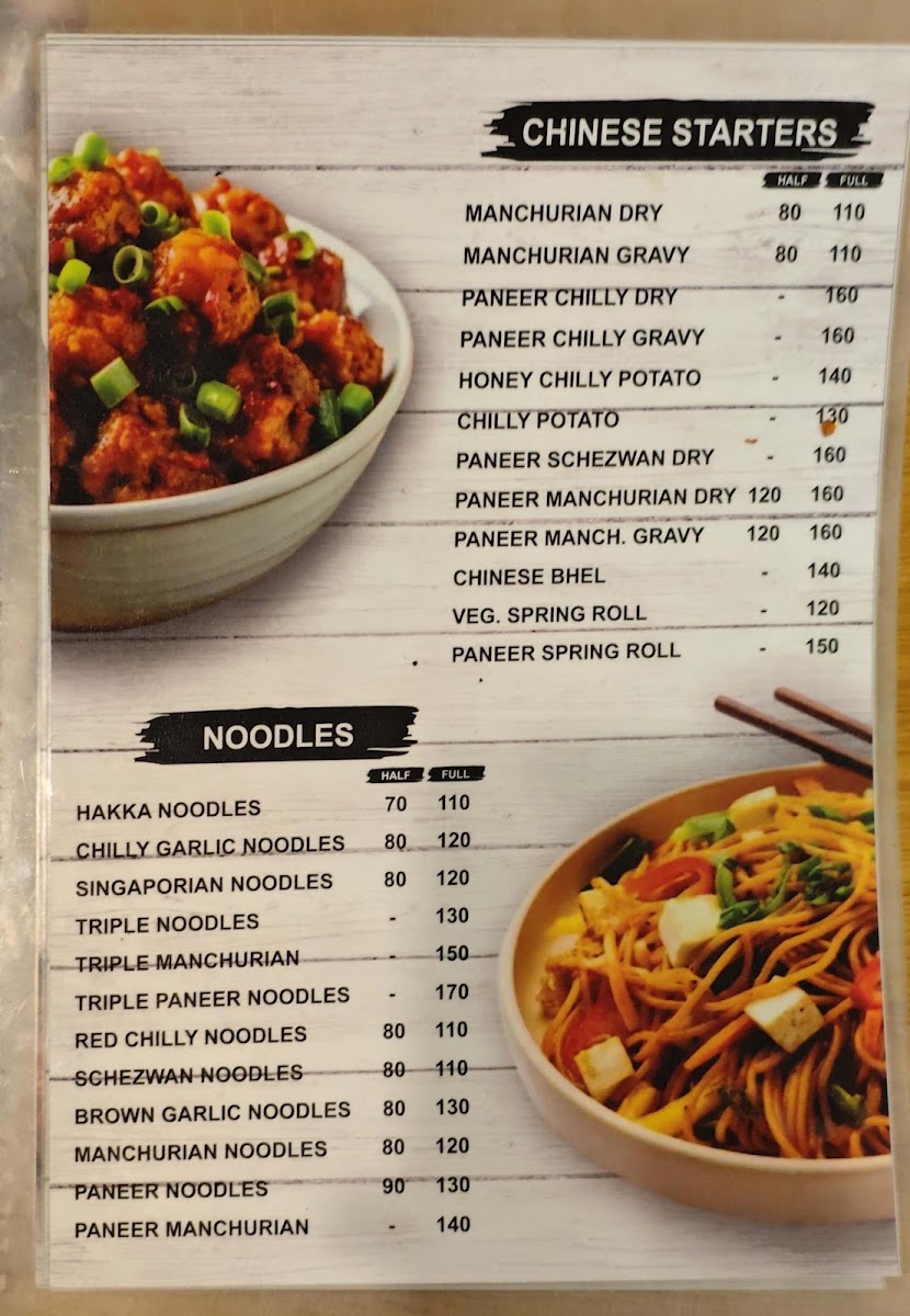 Spice N Chatni Cafe & restro menu board