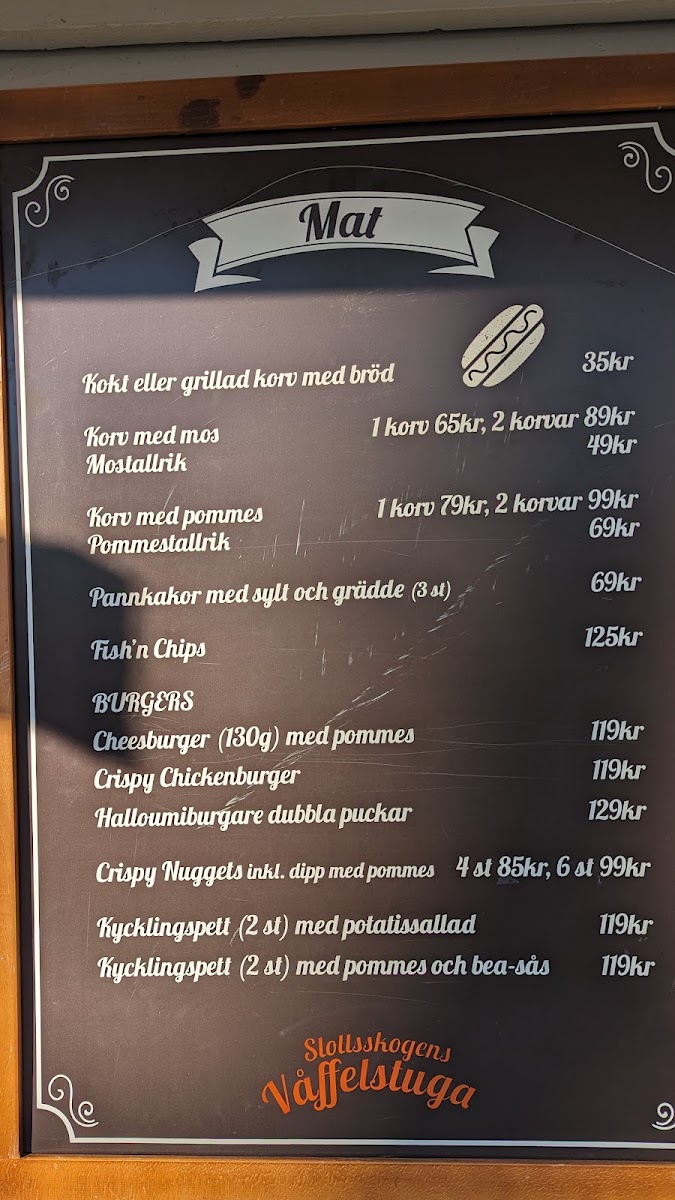 Café Bräket menu board