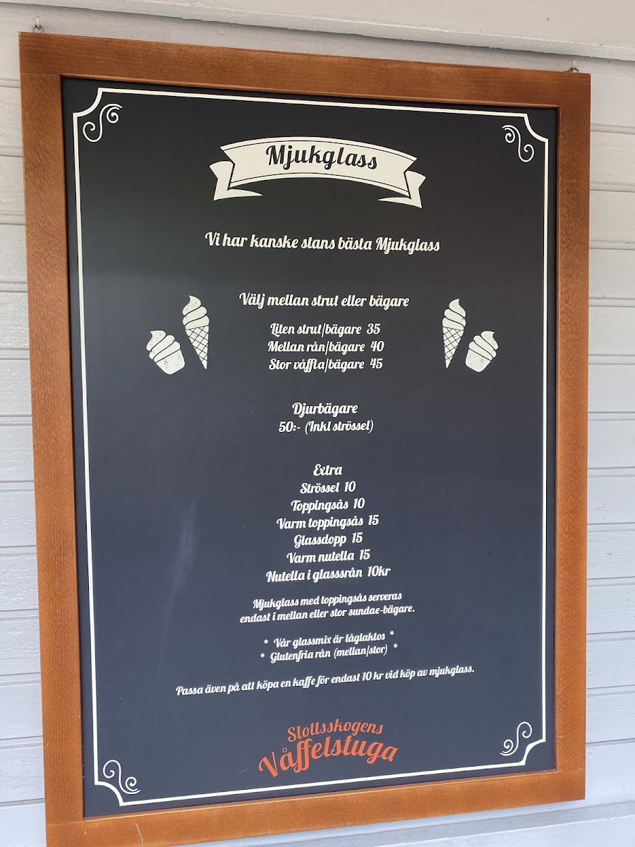 Café Bräket menu board