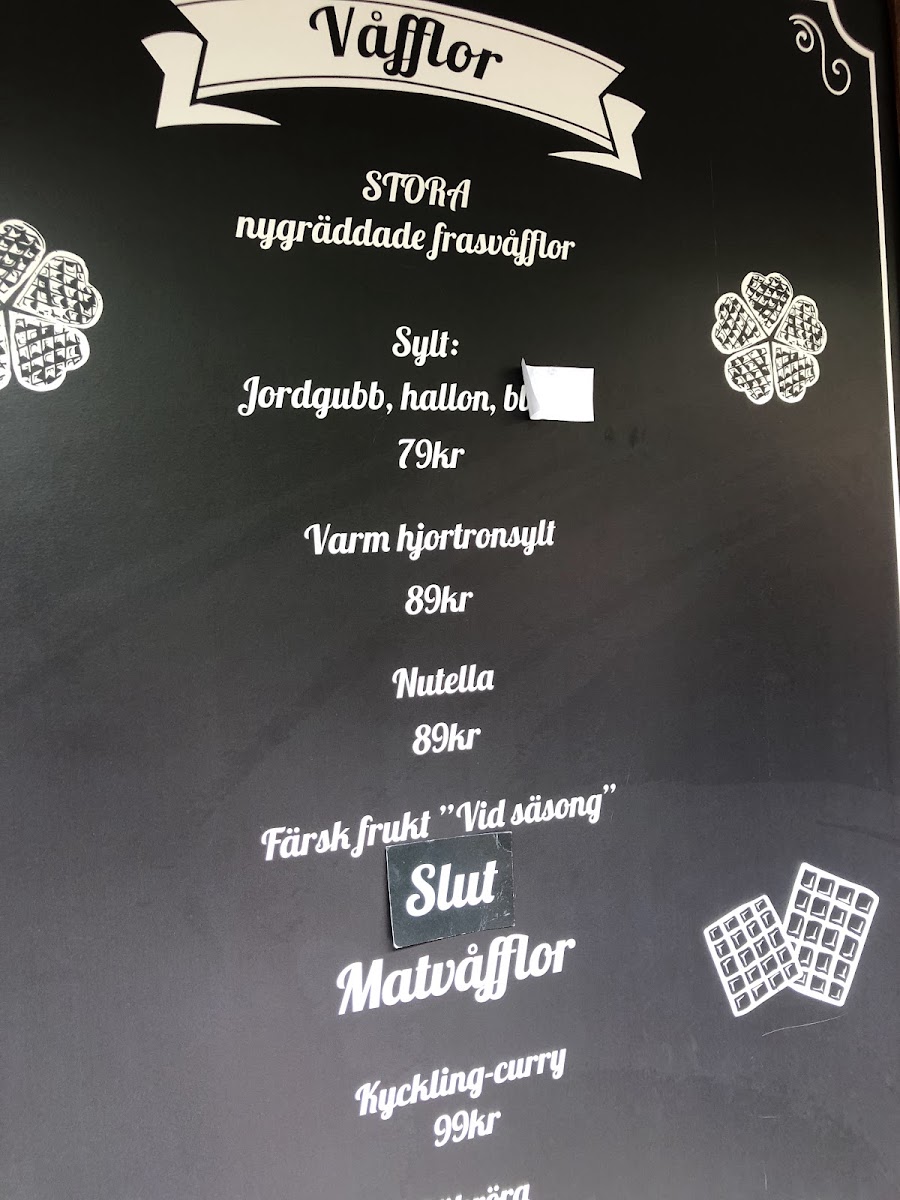 Café Bräket menu board