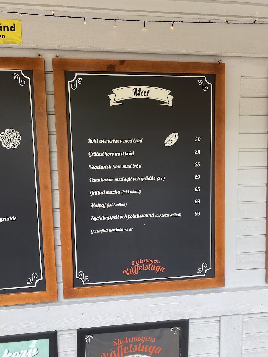 Café Bräket menu board