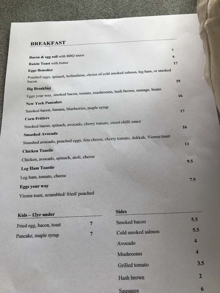 The Oyster Man Cafe menu board