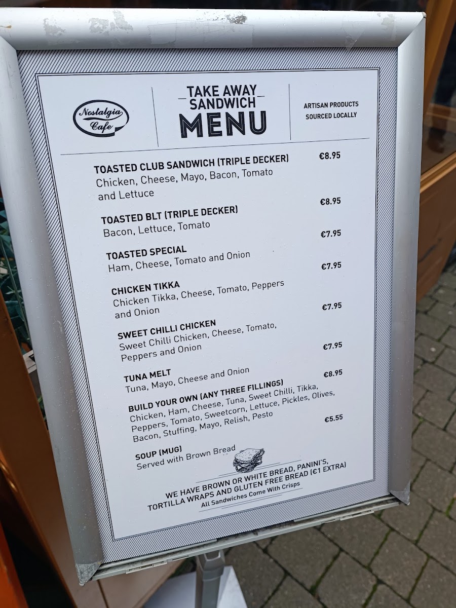 ML DORE NOSTALGIA CAFE menu board