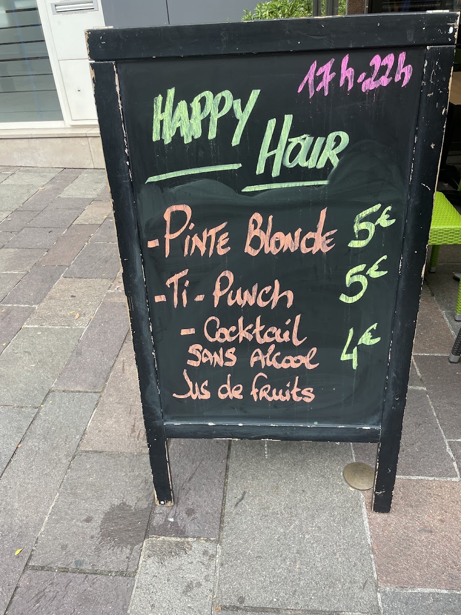 Le Zinc Café menu board