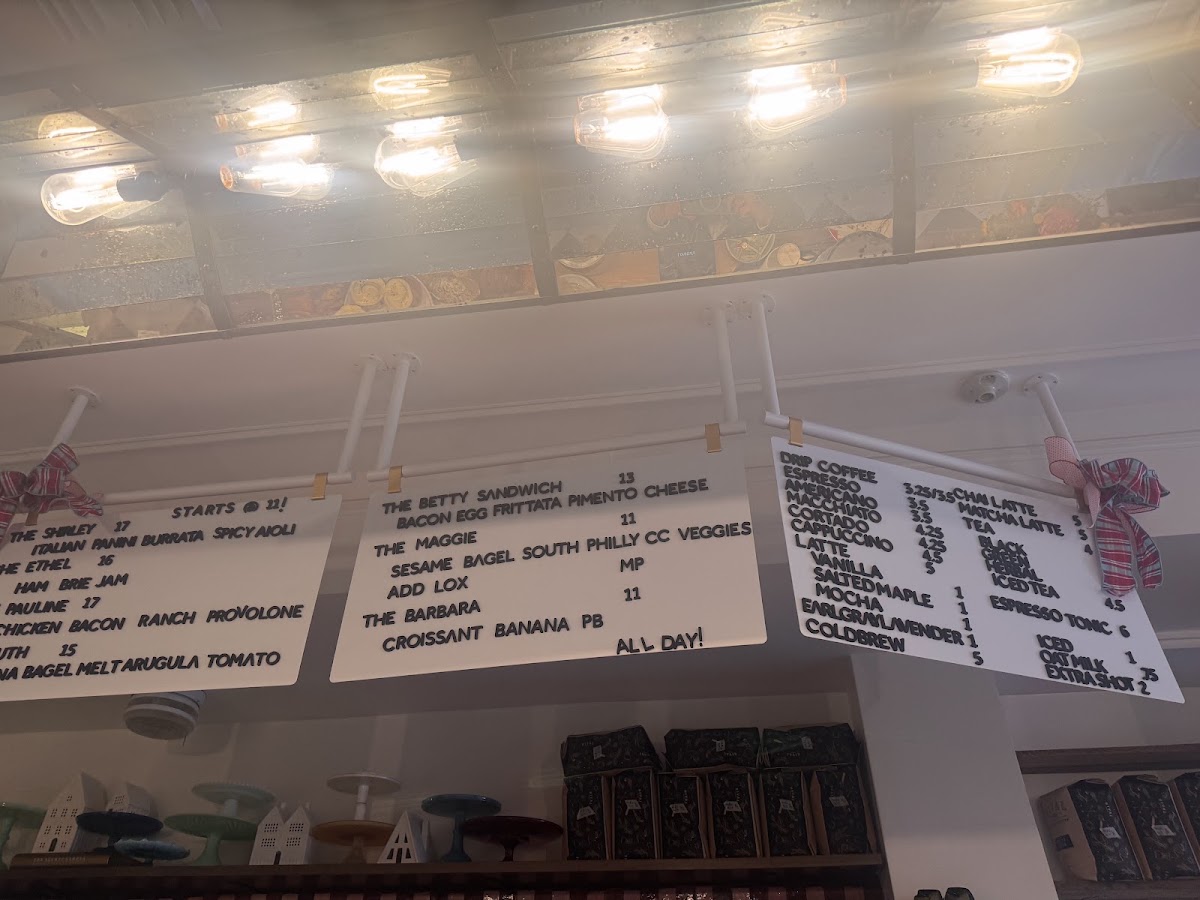 Loretta's menu board