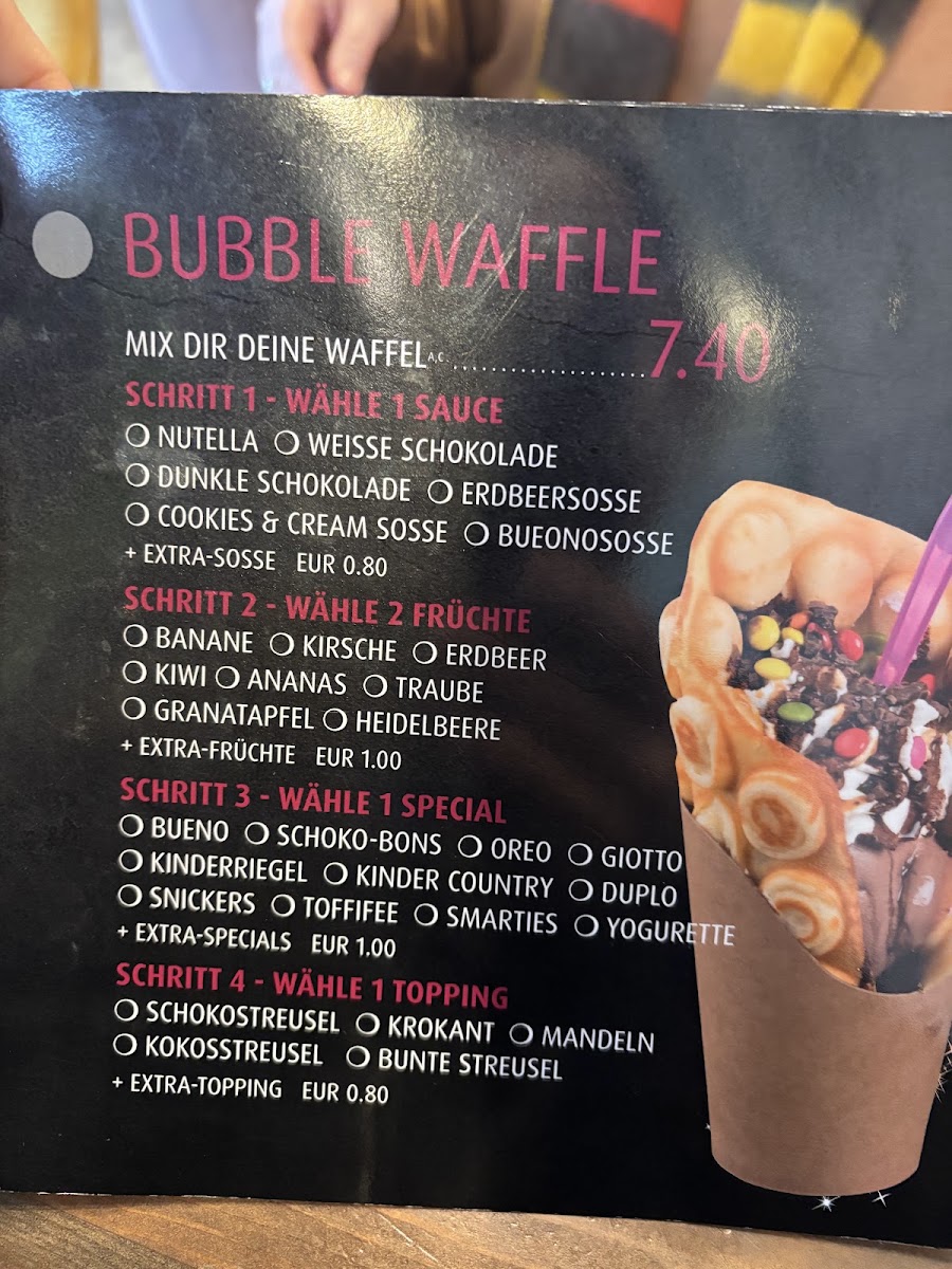 WAFFEL Glück Langenhagen menu board