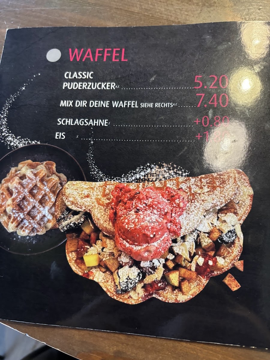 WAFFEL Glück Langenhagen menu board