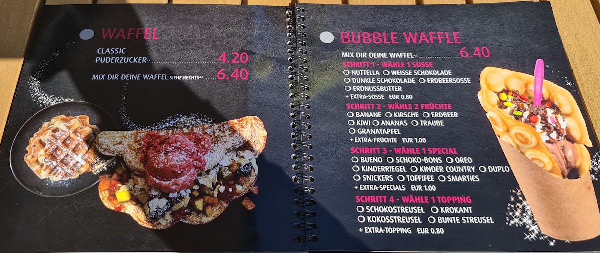 WAFFEL Glück Langenhagen menu board