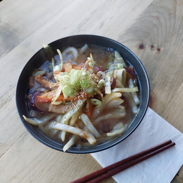 Chicken Udon Noodles in Soup