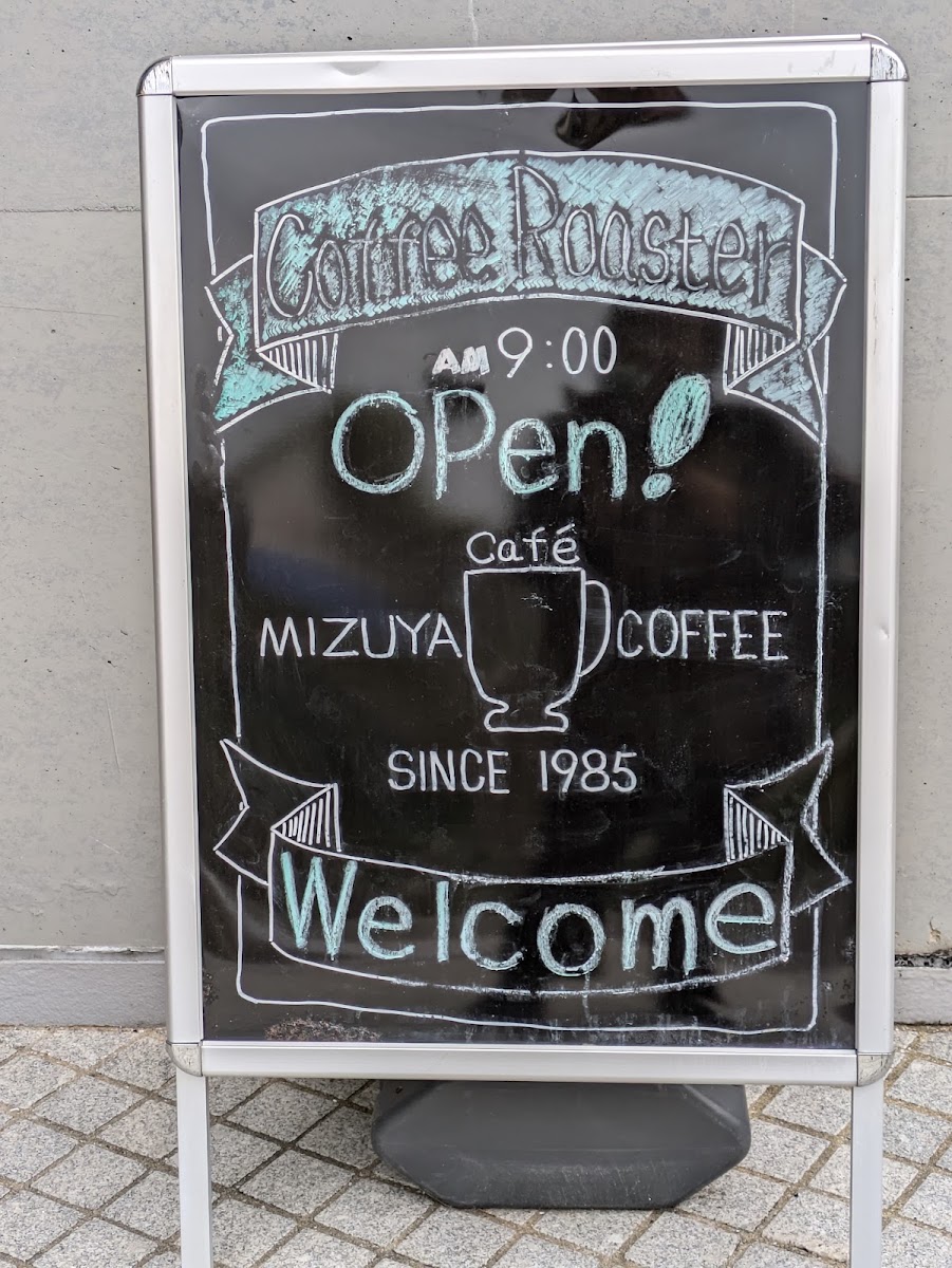 MIZUYA COFFEE menu board