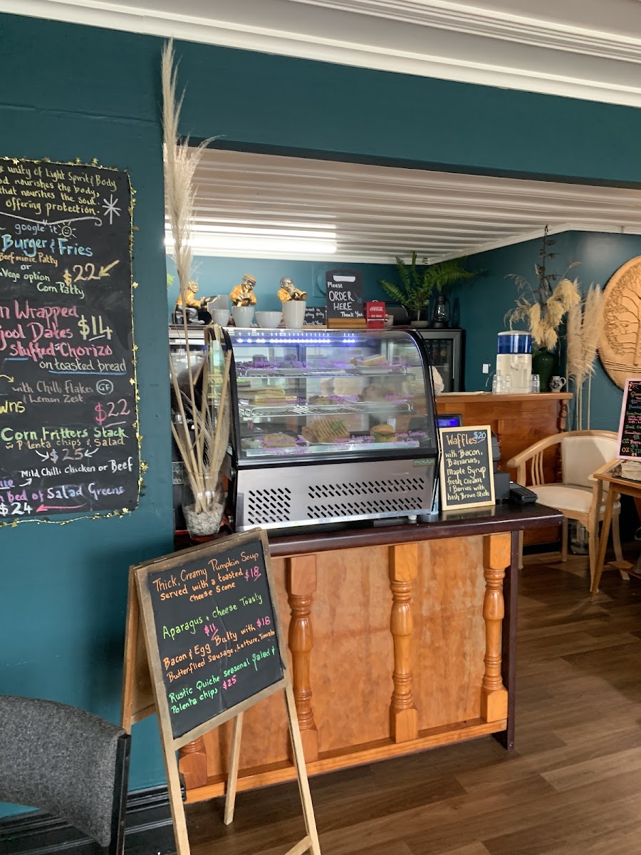 Merkabah Cafe Restaurant menu board