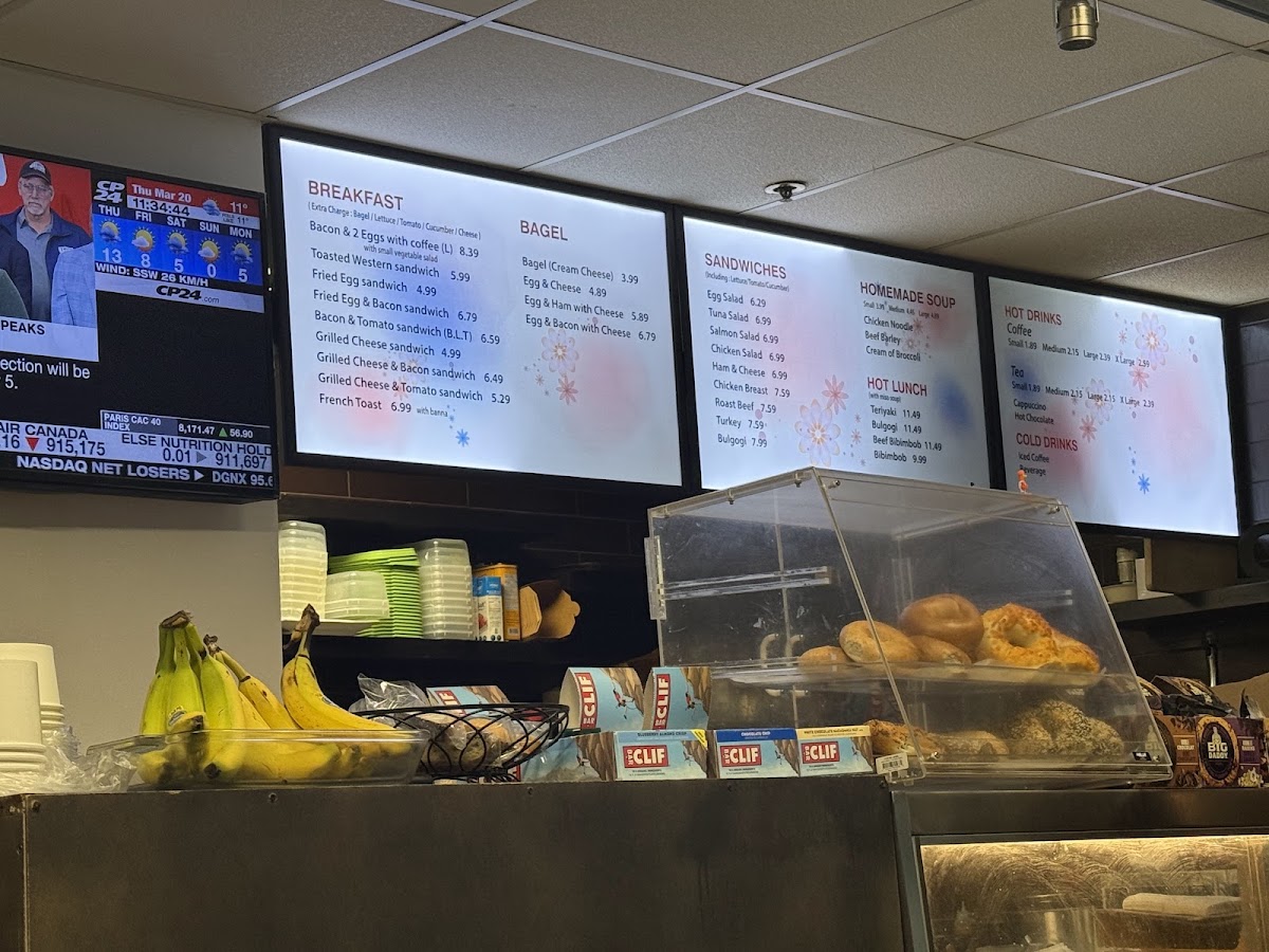 Centre Cafe menu board