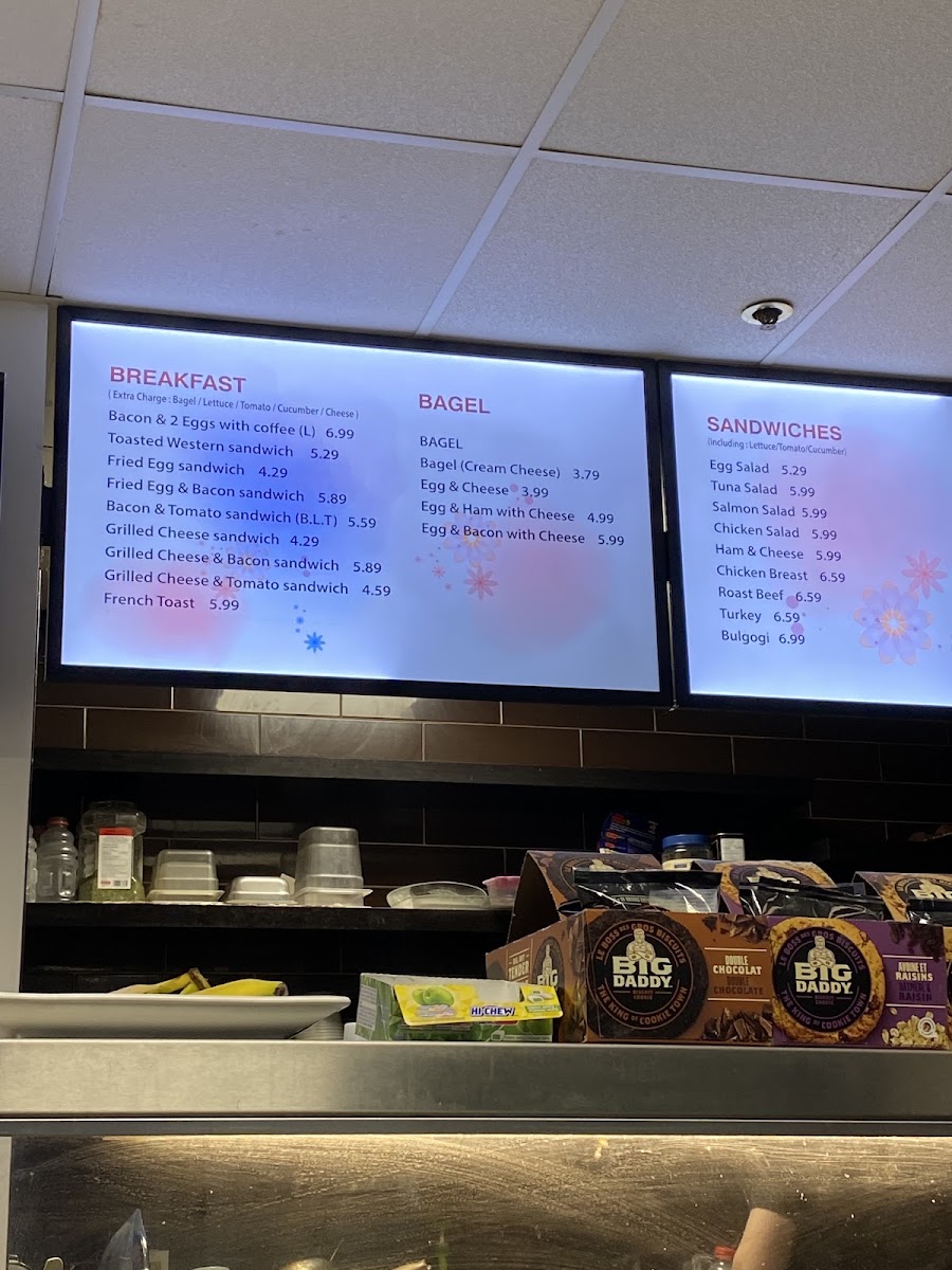 Centre Cafe menu board
