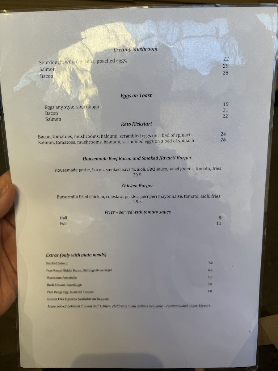 CPR Coffee Co menu board