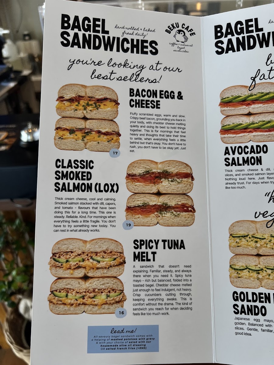 Beku Cafe menu board