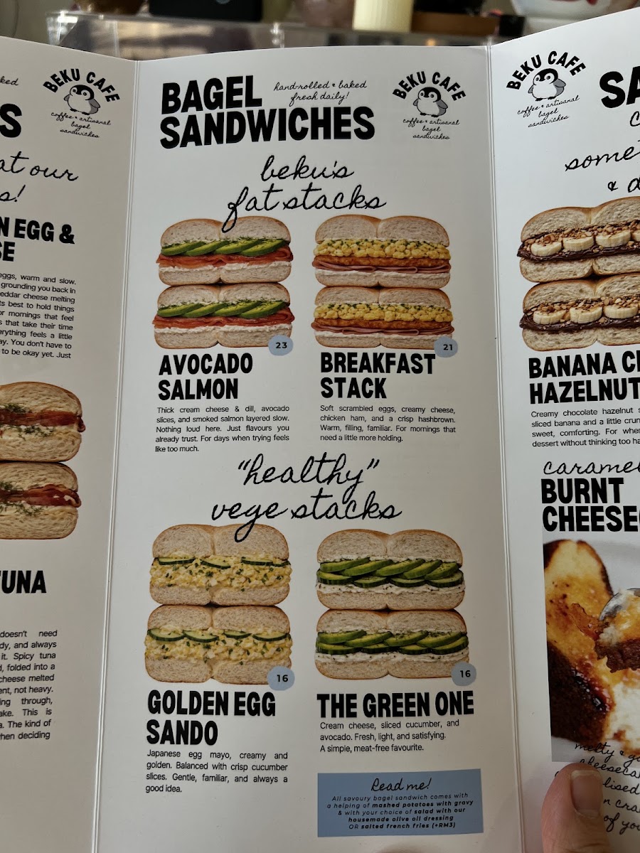 Beku Cafe menu board