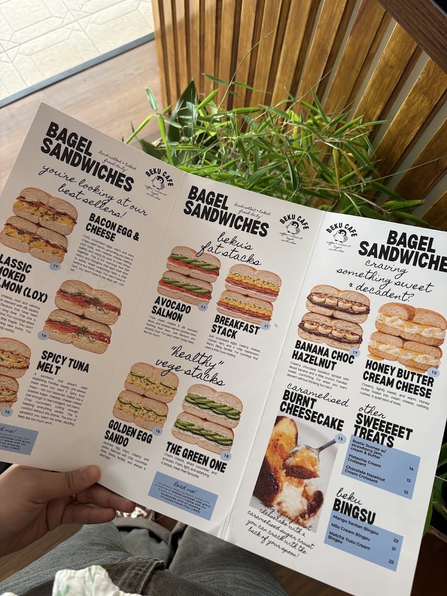 Beku Cafe menu board