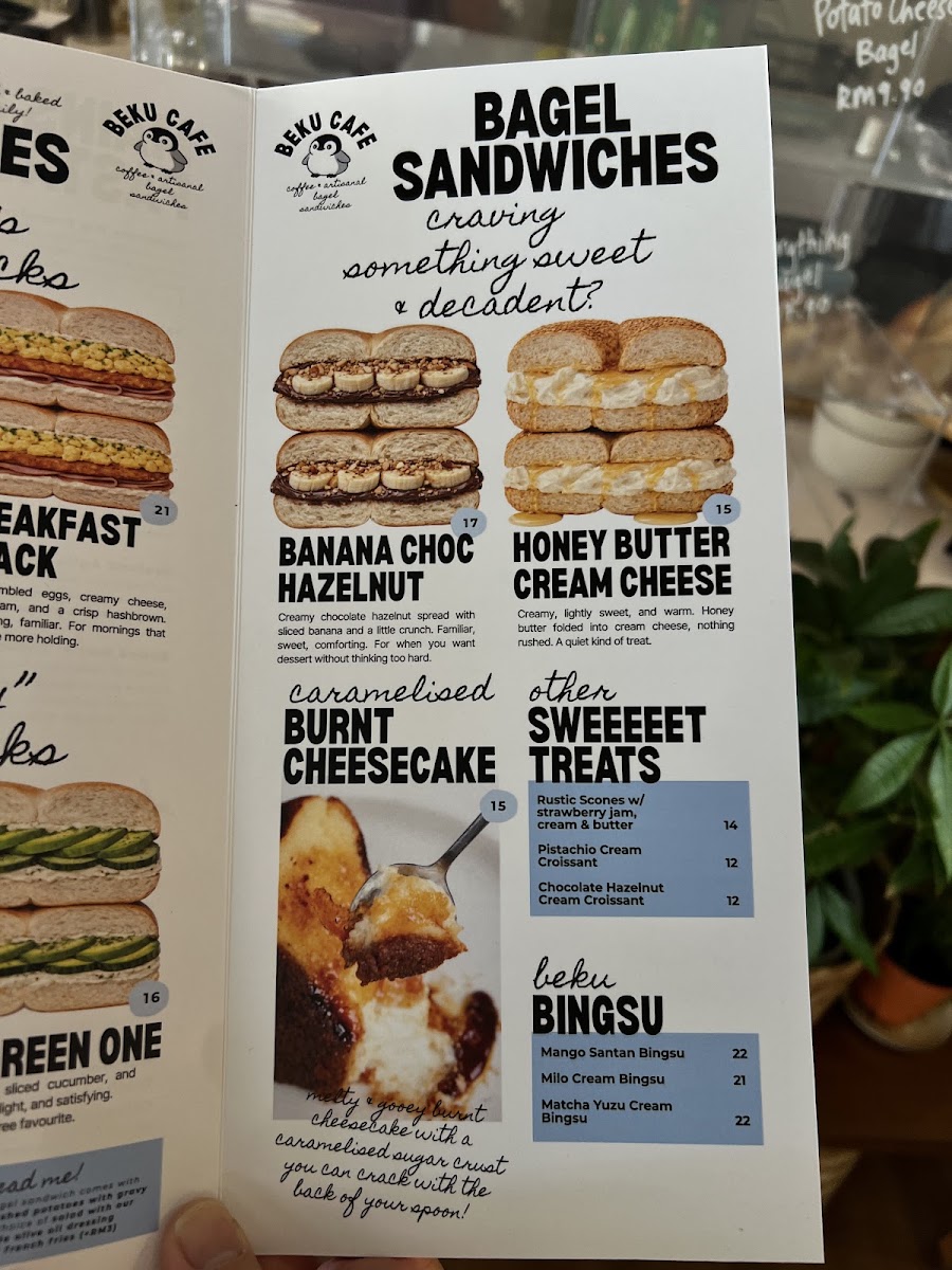 Beku Cafe menu board