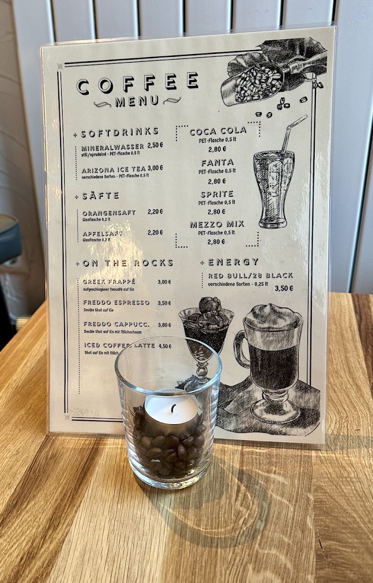 Vintage Café & Bar Harburg menu board