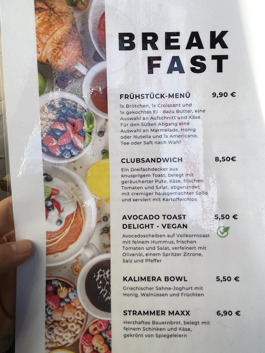 Vintage Café & Bar Harburg menu board