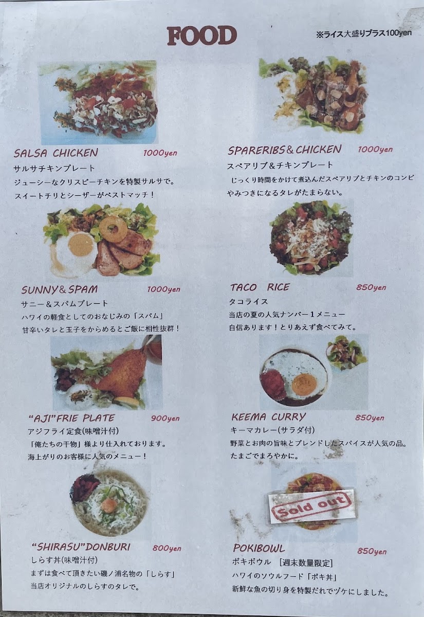 Café Glück menu board