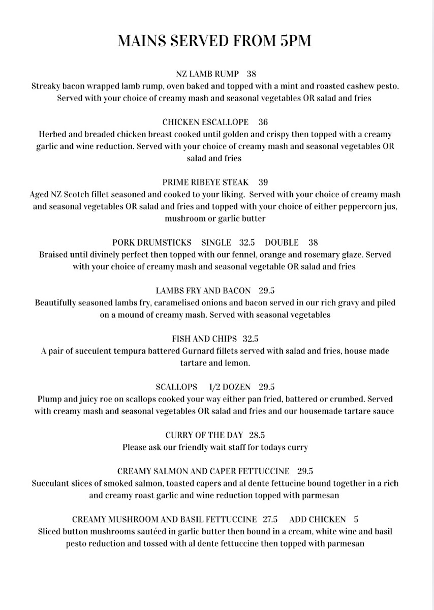 Simply Divine Cafe menu board