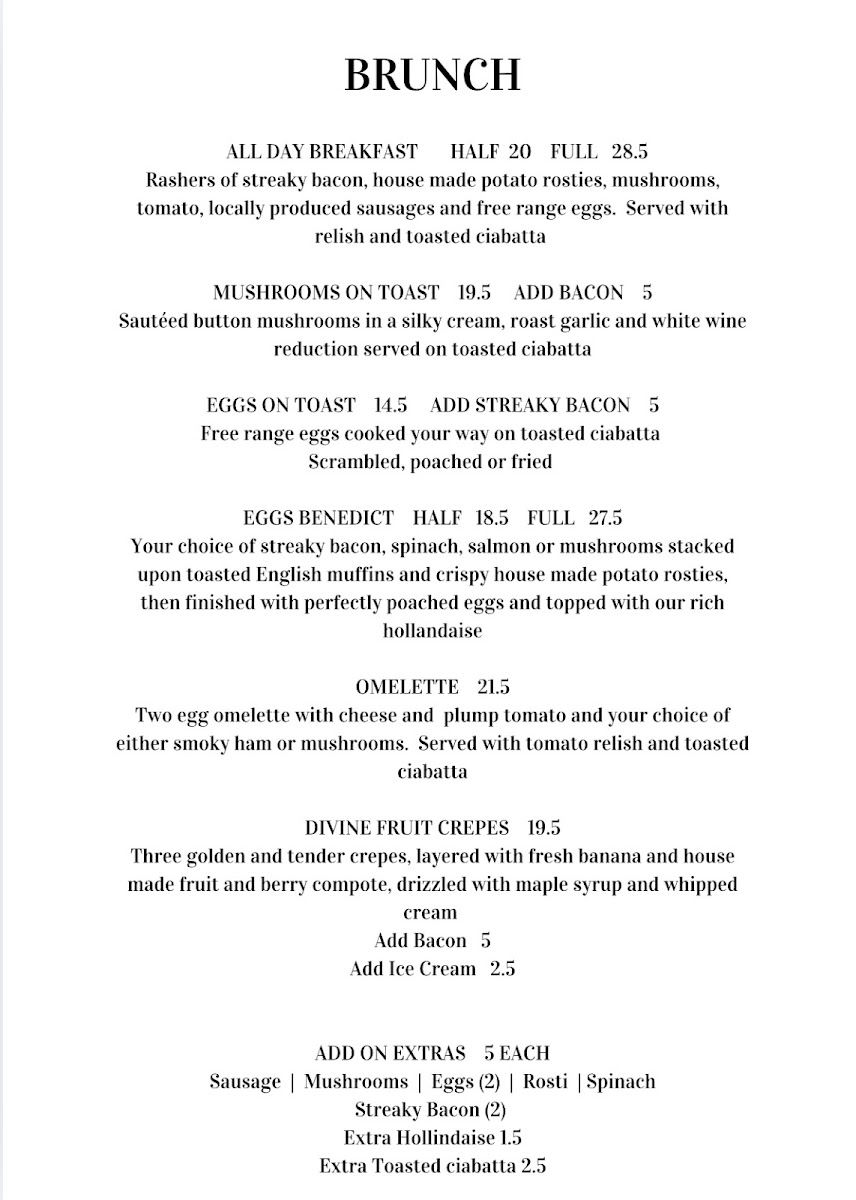 Simply Divine Cafe menu board