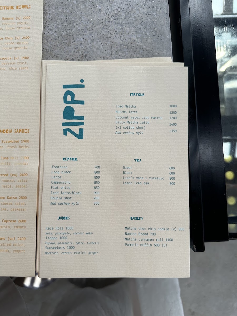 ZIPPI menu board