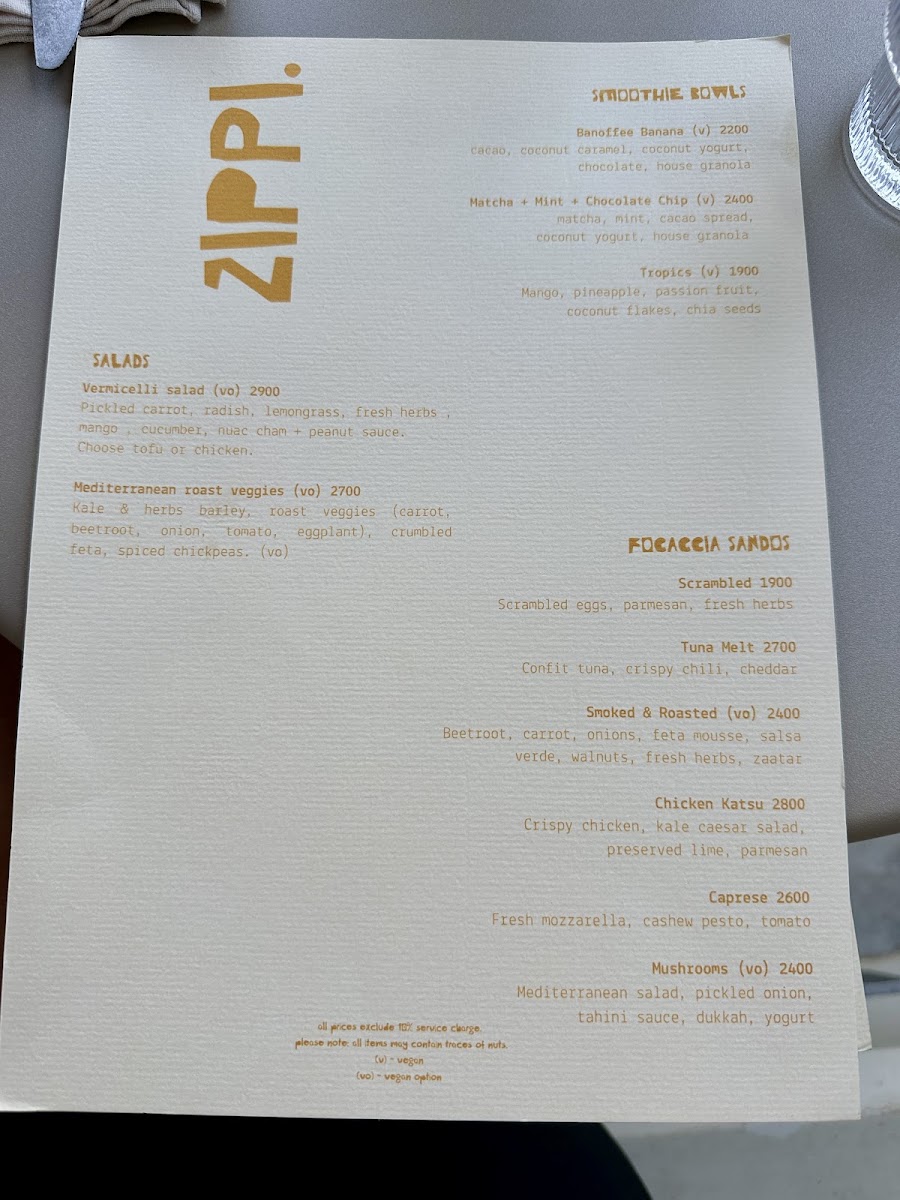 ZIPPI menu board