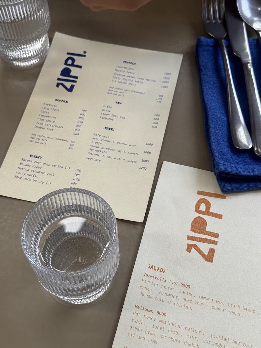 ZIPPI menu board