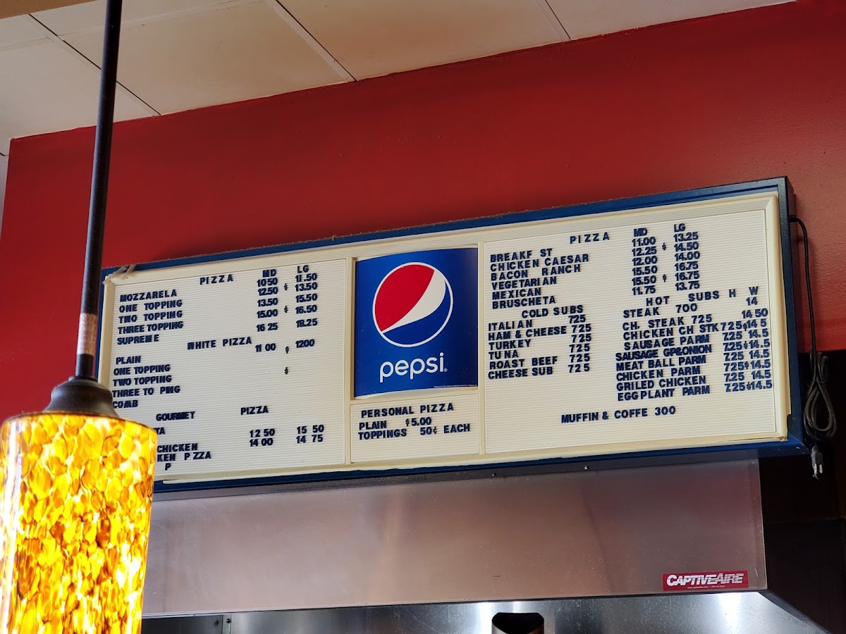 Cafe Di Roma menu board