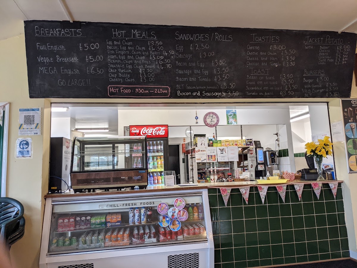 Earlham Park Cafe menu board