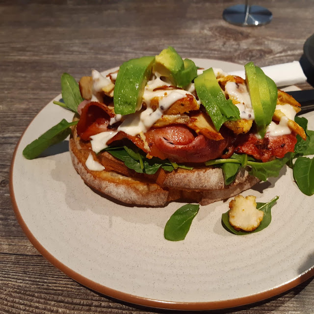 Open Chicken and Avocado Sandwich