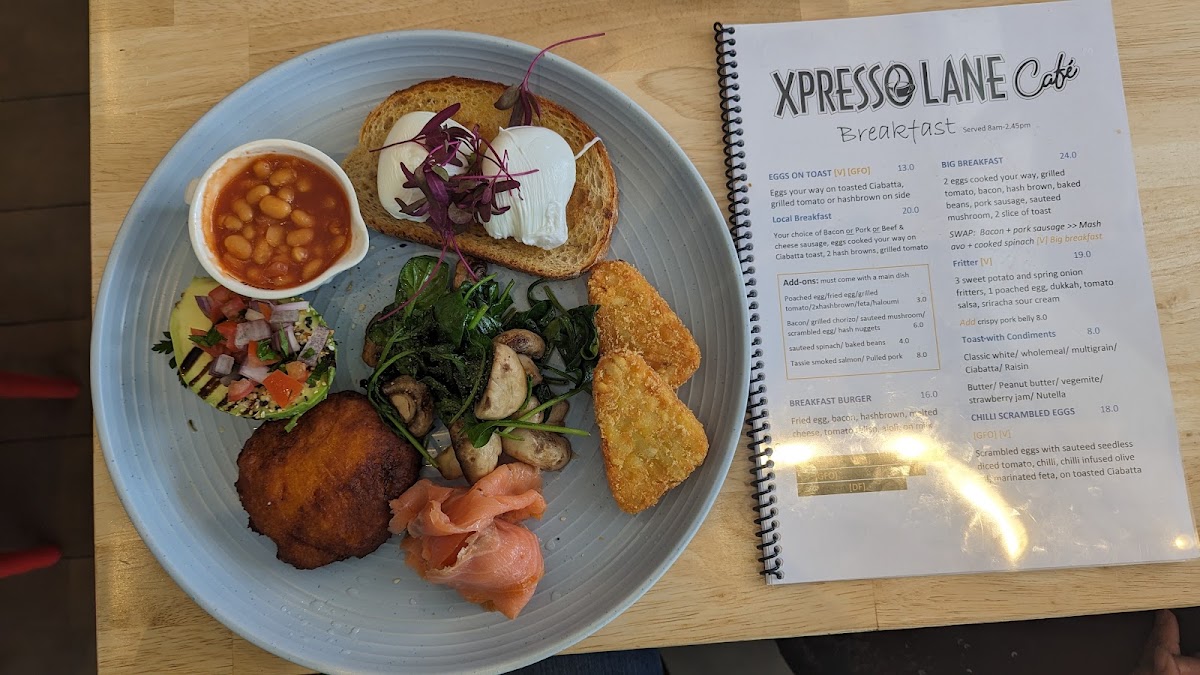 Xpresso Lane Cafe menu board