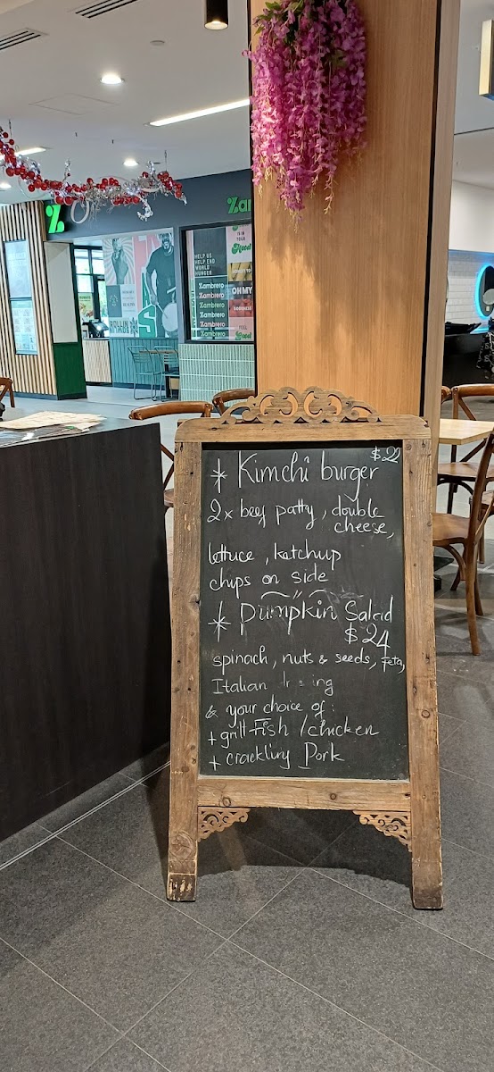 Xpresso Lane Cafe menu board