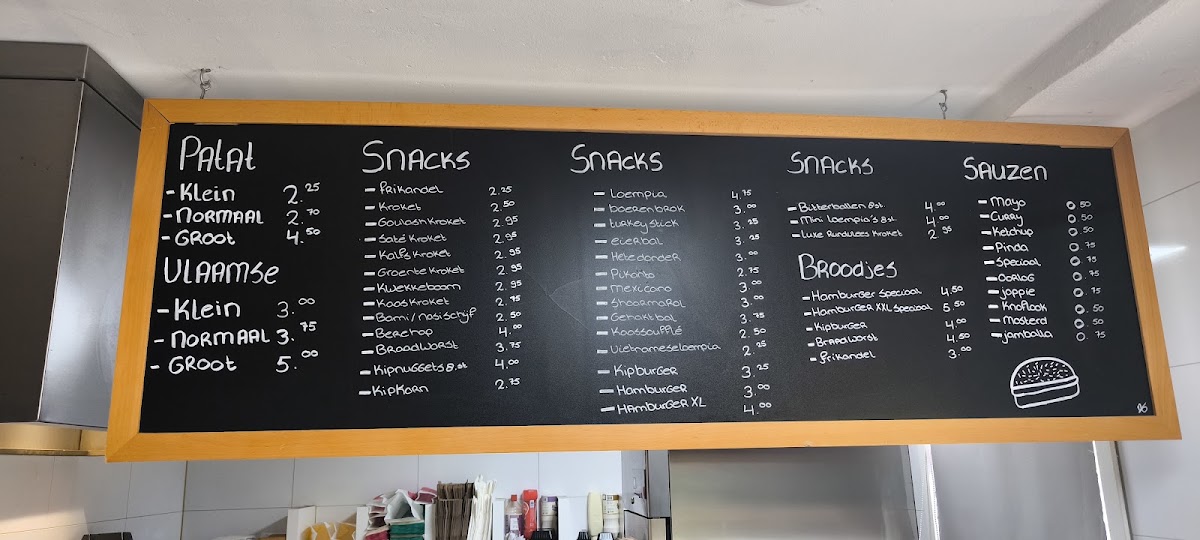 De Kombuis menu board