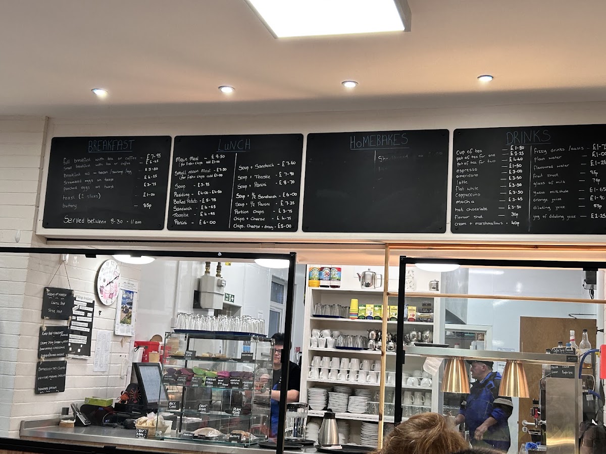 Heritage House Cafe menu board