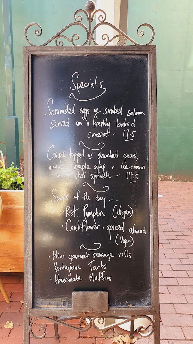 Alleycat Cafe menu board