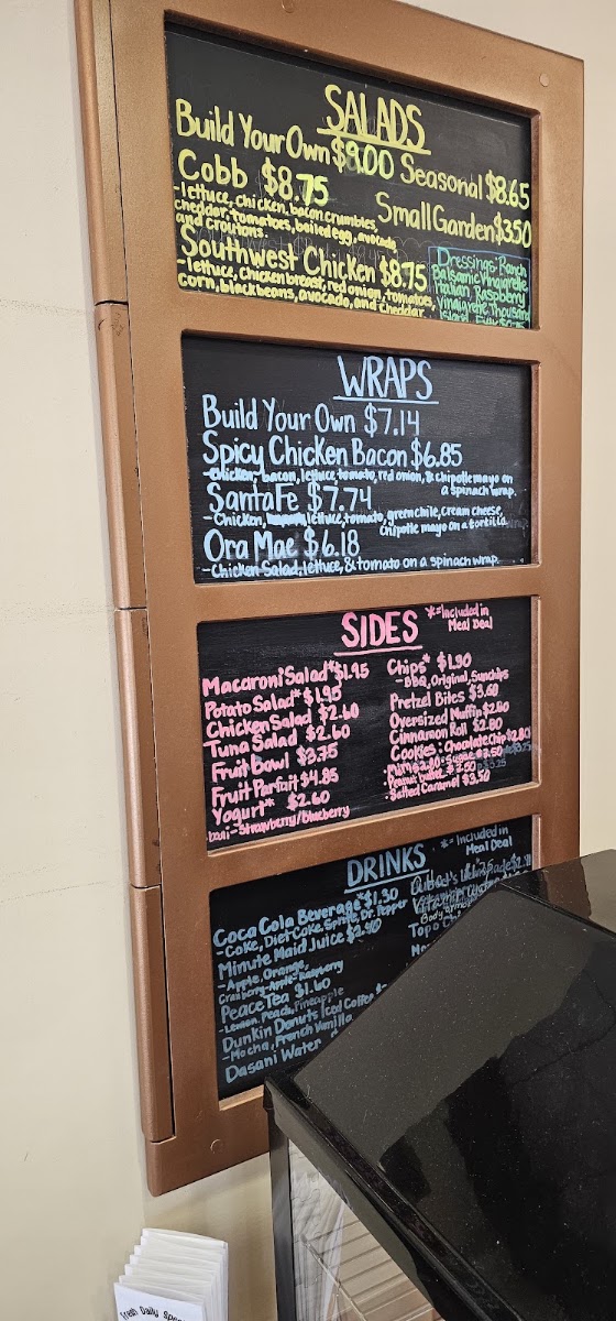 Copper Café menu board