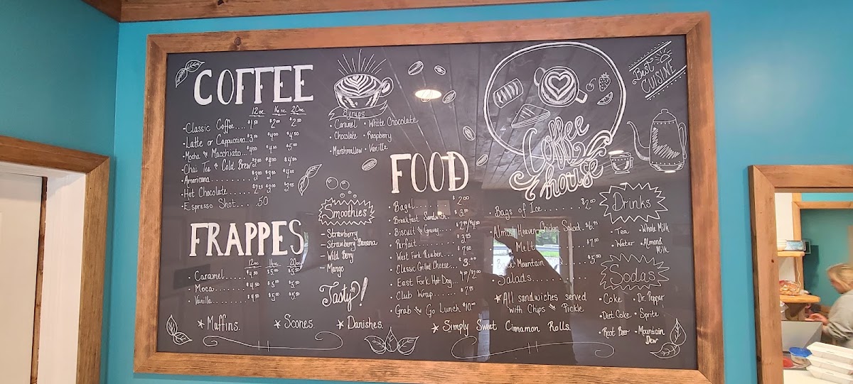 SIMPLY SWEET CAFE menu board
