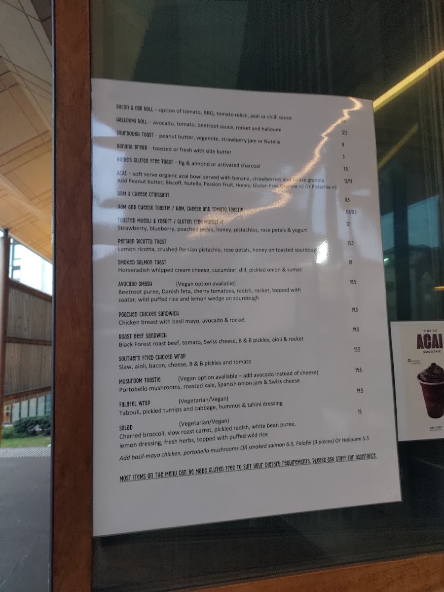Side Story Cafe menu board
