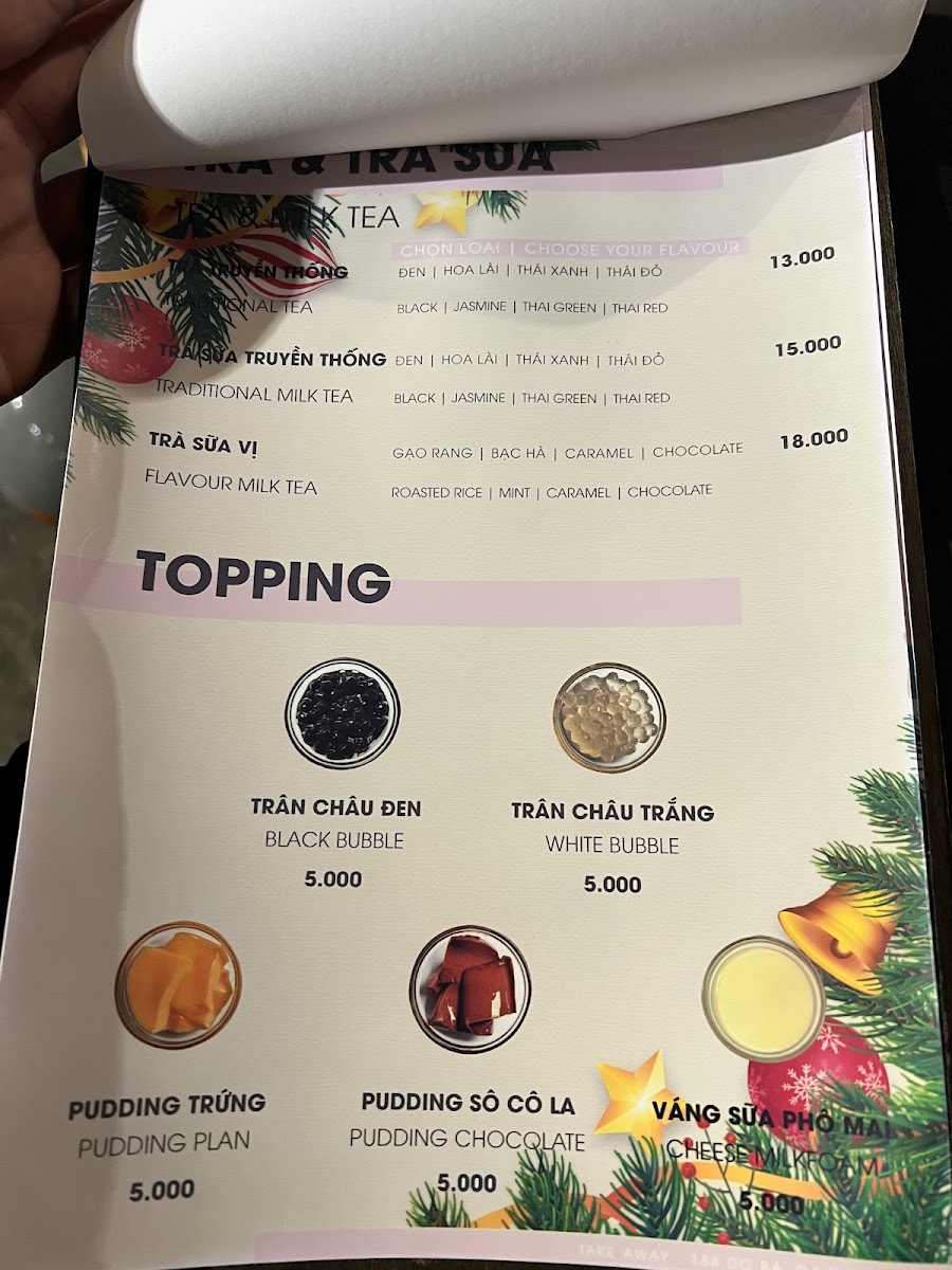 Cherry Coffee and Tea menu board